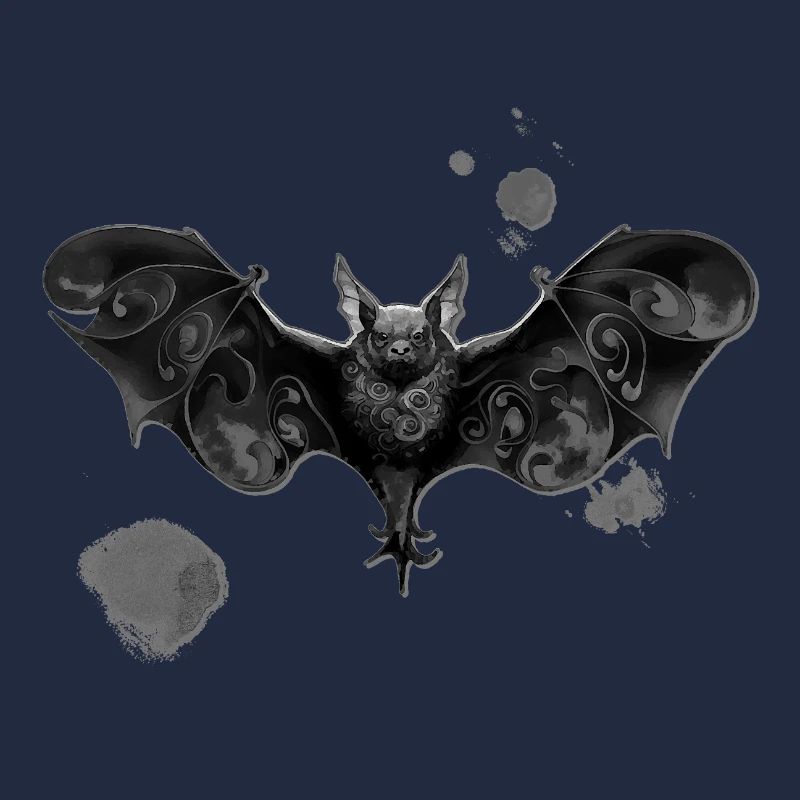 abstrakte Fledermaus, Farbflecken, verschenken