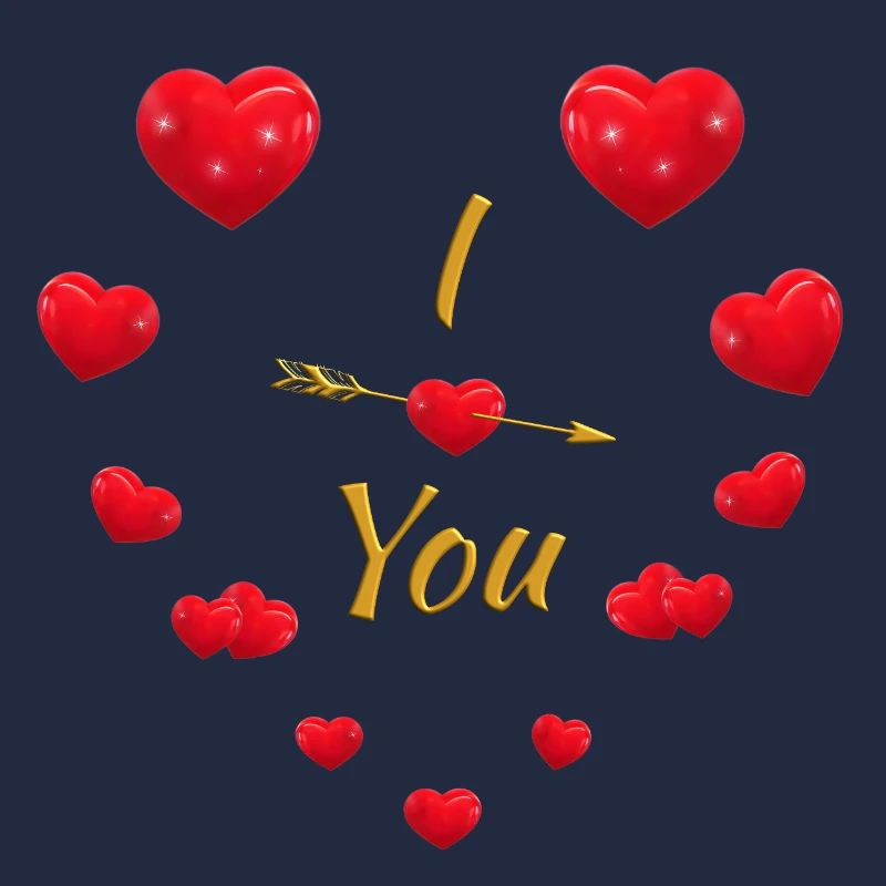 Design élégant en forme de cœur et de flèche pour les couples