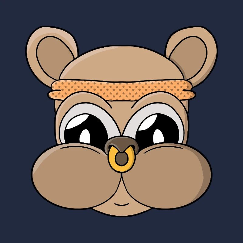 Süßer Bär mit Piercing