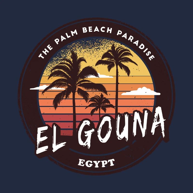 El Gouna Egypt Vintage Palm Tree Design