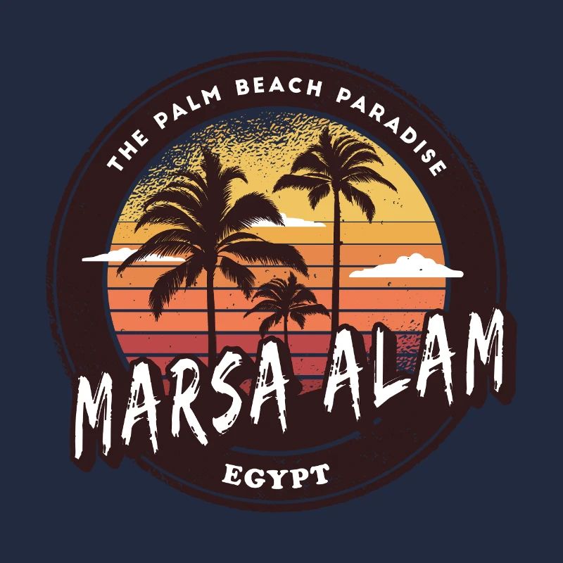 Marsa Alam Egypt Vintage Palm Tree Design