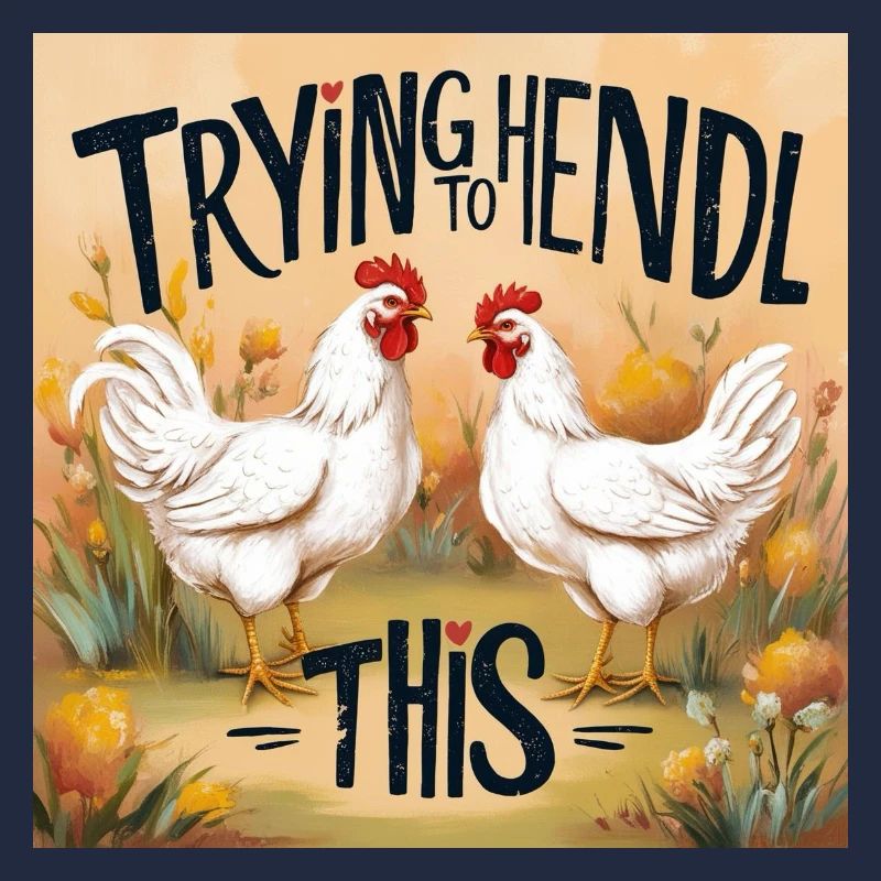 Hühner "Trying to Hendl this"