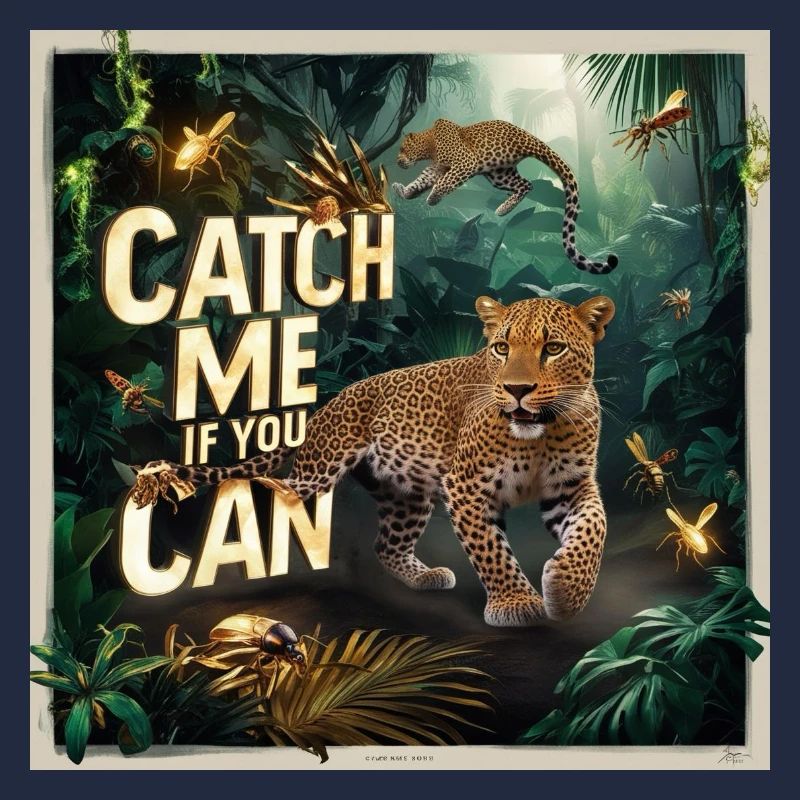 Dschungel Leopard Sprung