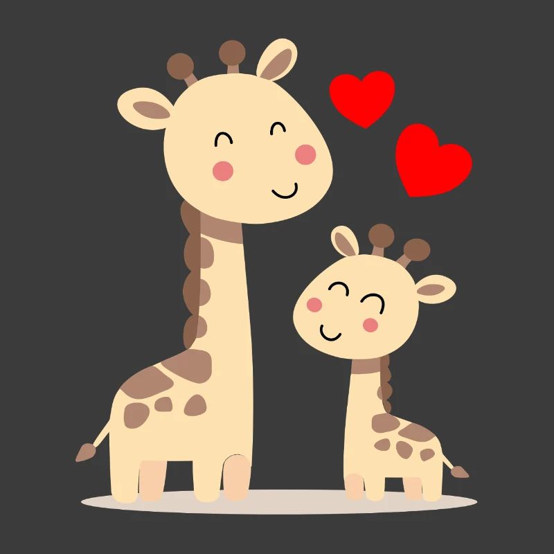 Baby Giraffe with Mommy Giraffe