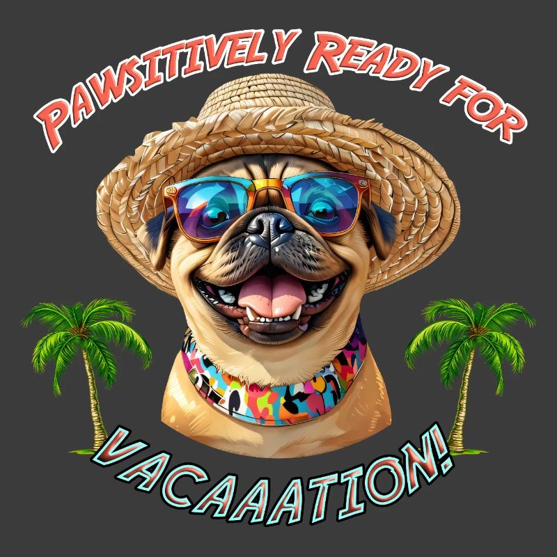 Mops im Sommerlook: Pawsitively Ready