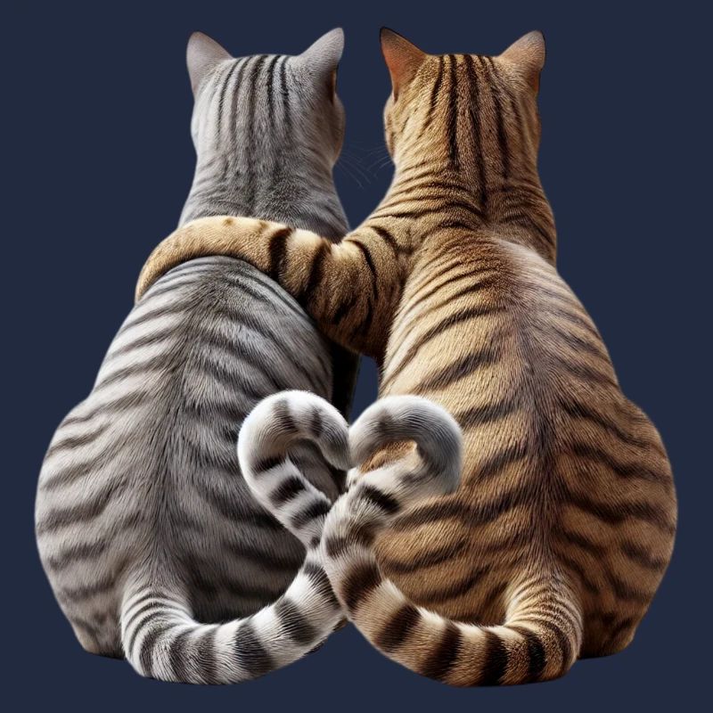 Zwei verliebte Katzen