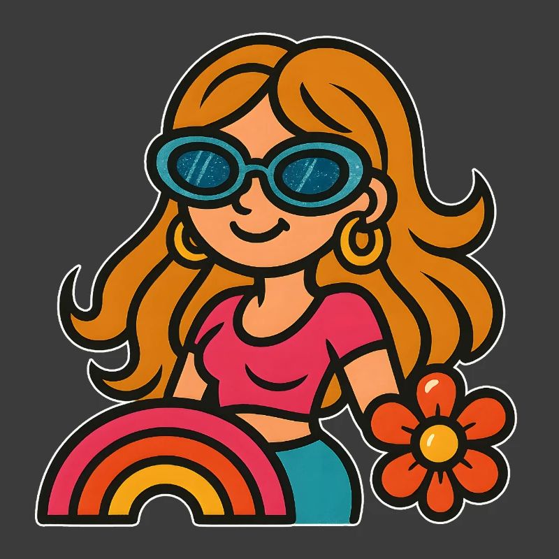 Fille d’été rétro - Look Flower Power