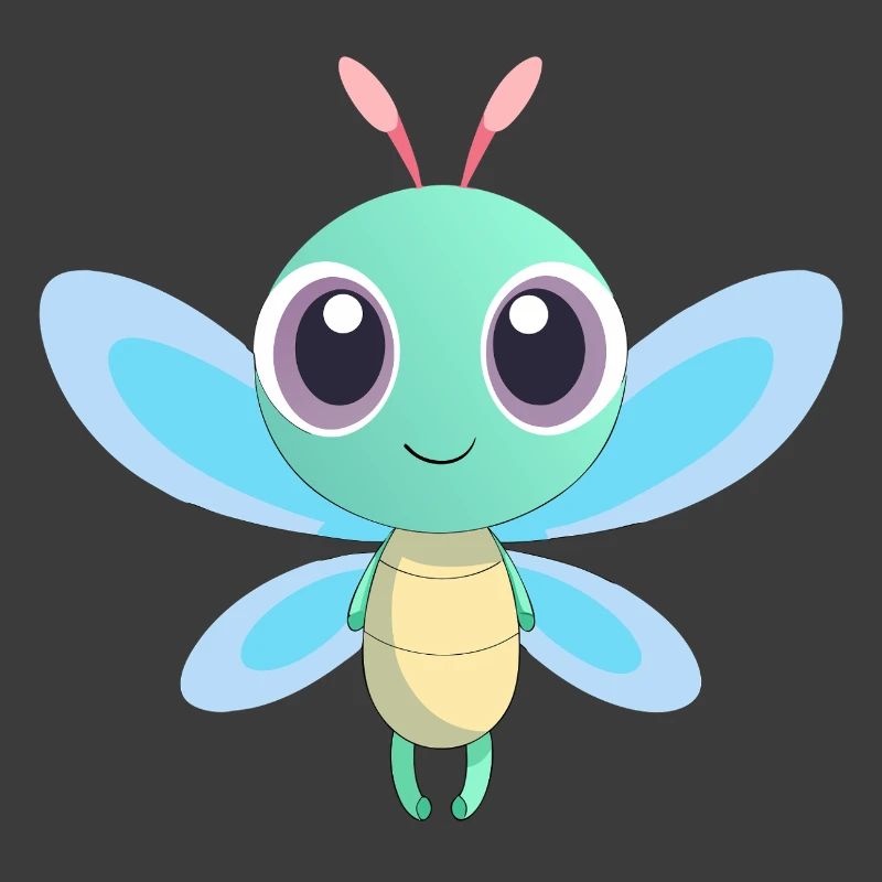 Bébé libellule colorée
