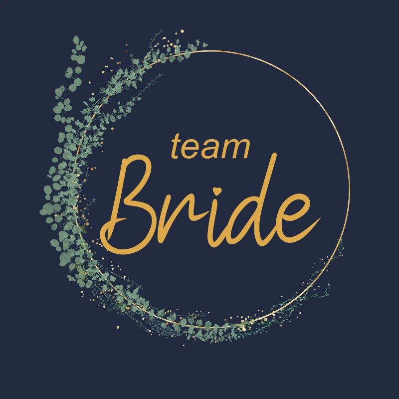 Team Bride! Eukalyptus-Kranz, personalisierbar