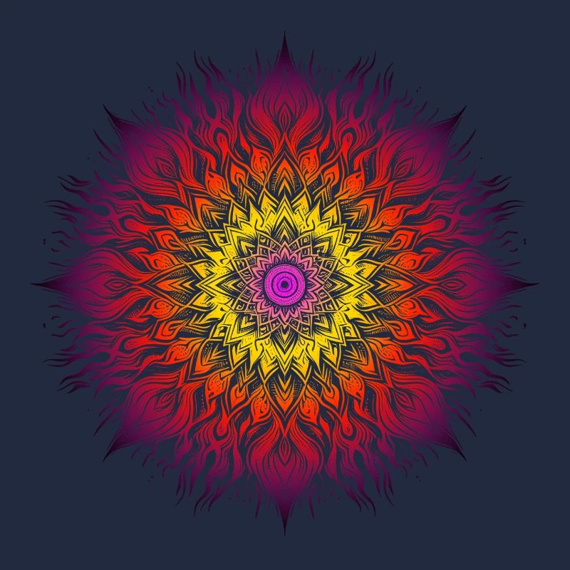 Psychedelic Fire Mandala