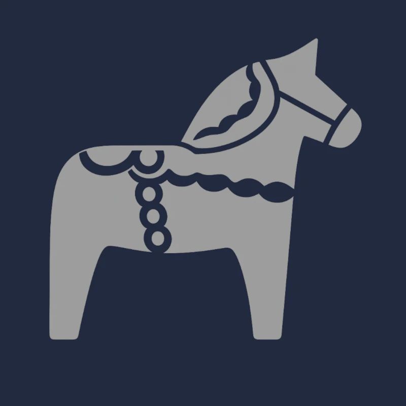 Skandinavisches Dala Pferd – Folklore Design