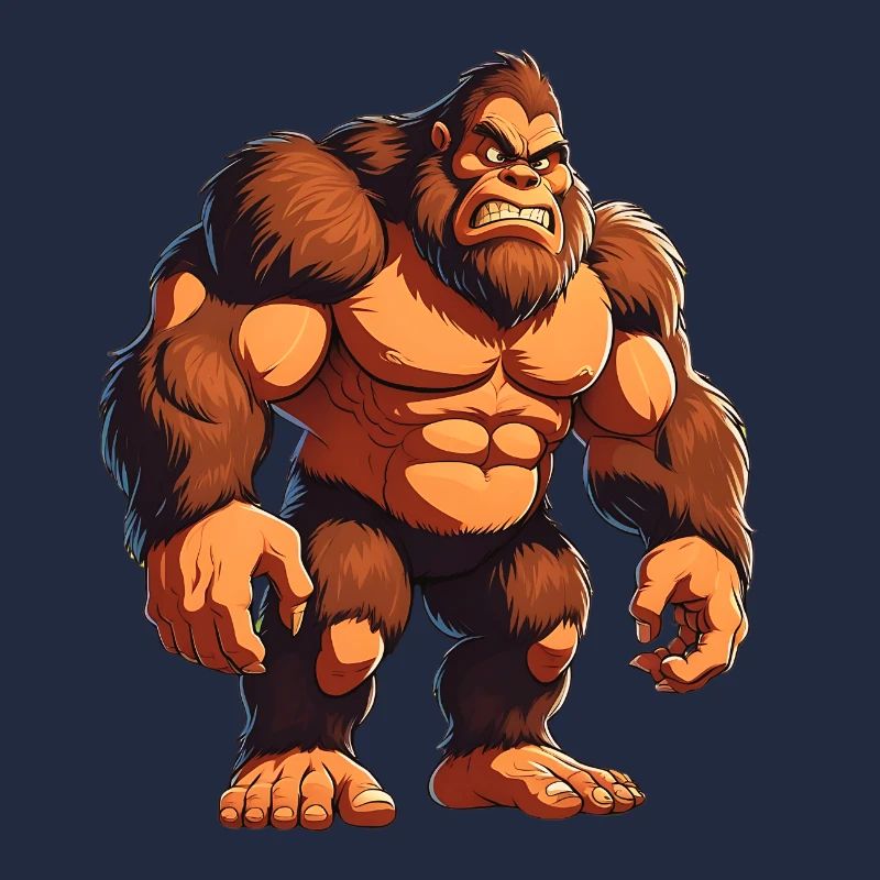Fierce Gorilla Warrior Illustration