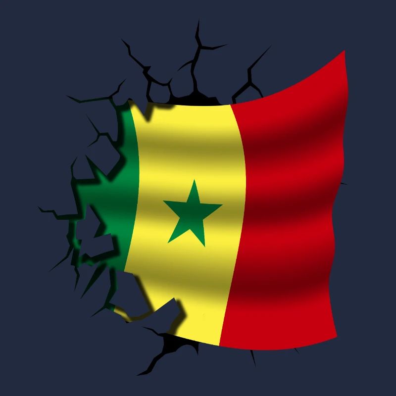 Drapeau du Sénégal - Sénégal - Drapeau Broken Design