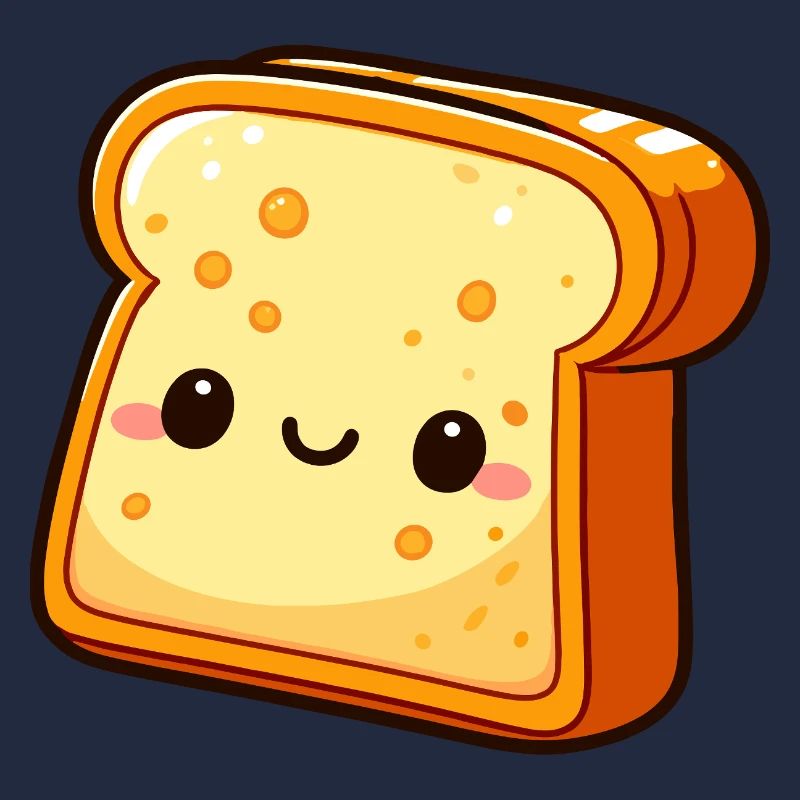 Süße lächelnde Brotscheibe