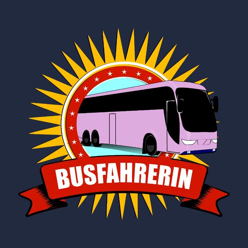 Busfahrerin Silhouette Muster