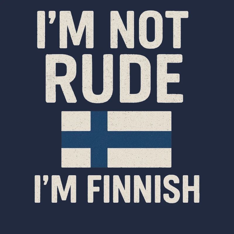 Drapeau finlandais. Pas impoli