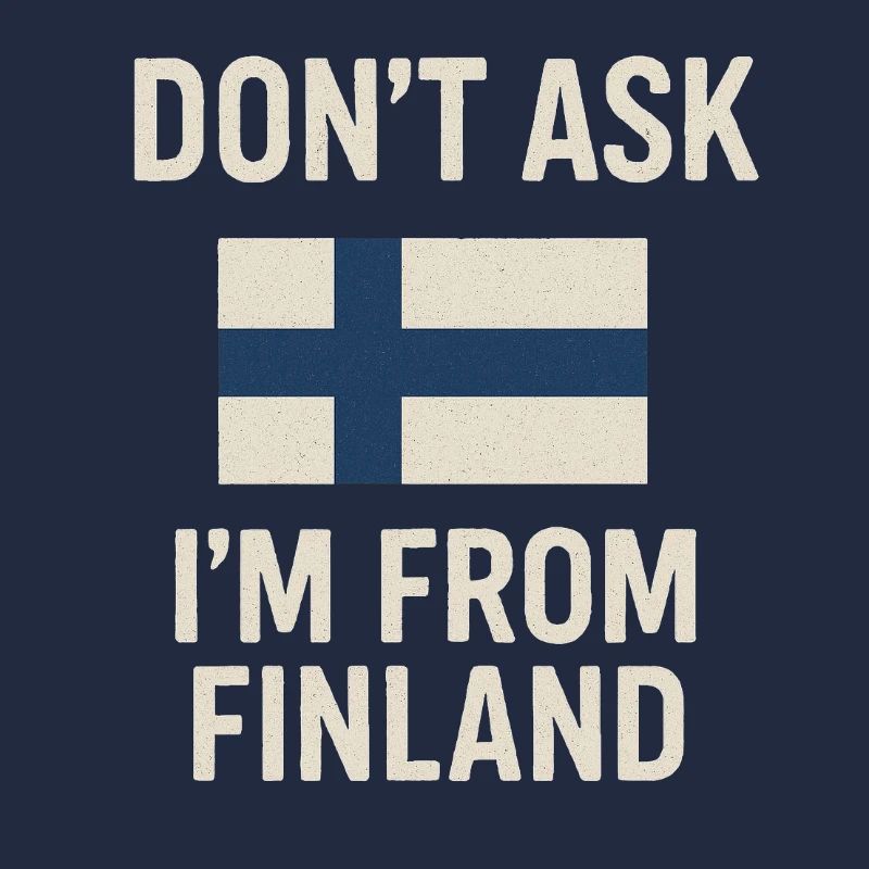 Drapeau finlandais. Ne demandez pas