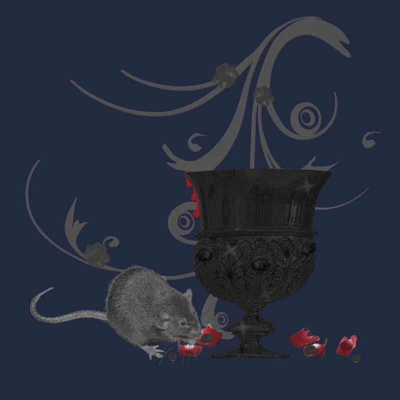 Kelch mit ratte, gothic design