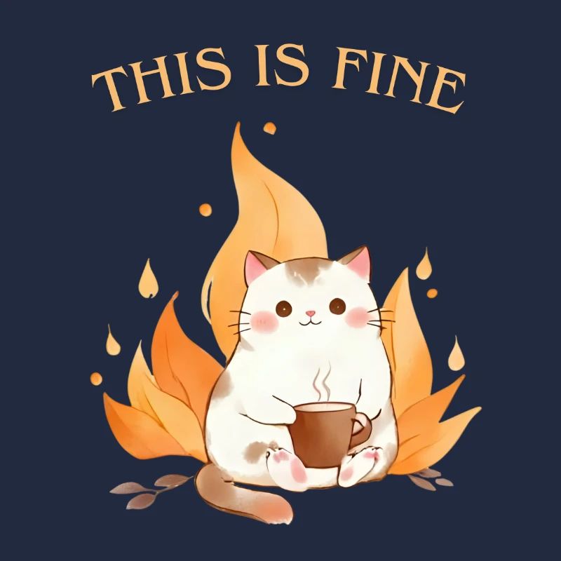 C’est bien mème. Le chat est dans le feu