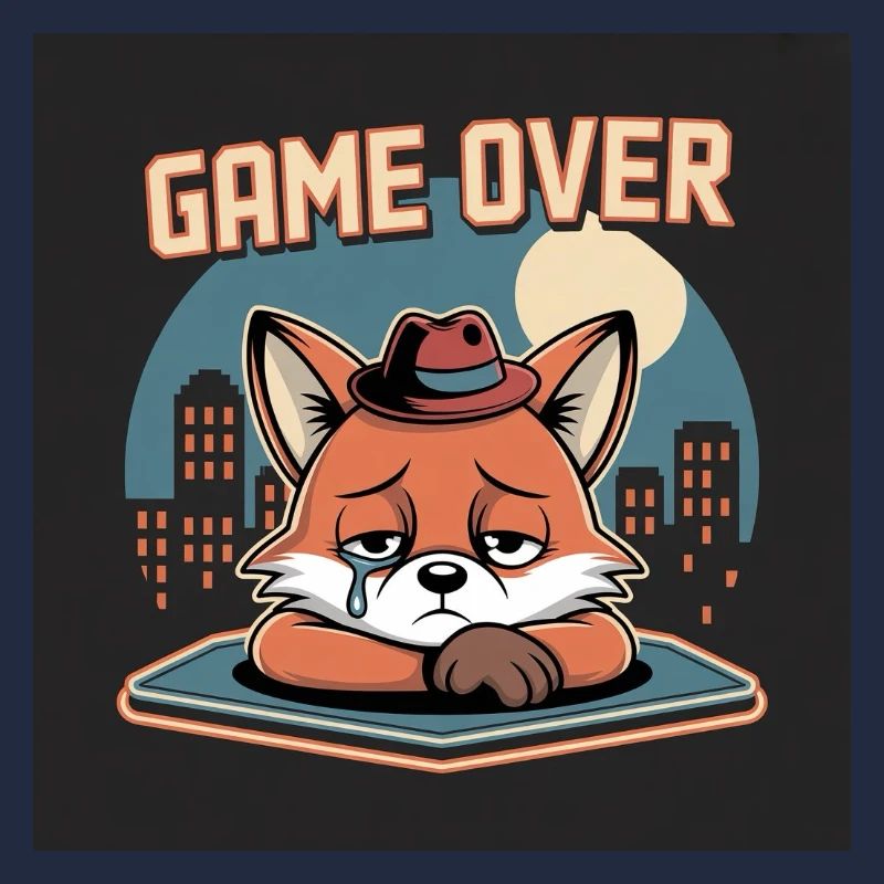 Clone with Game Over and Grey Mascot