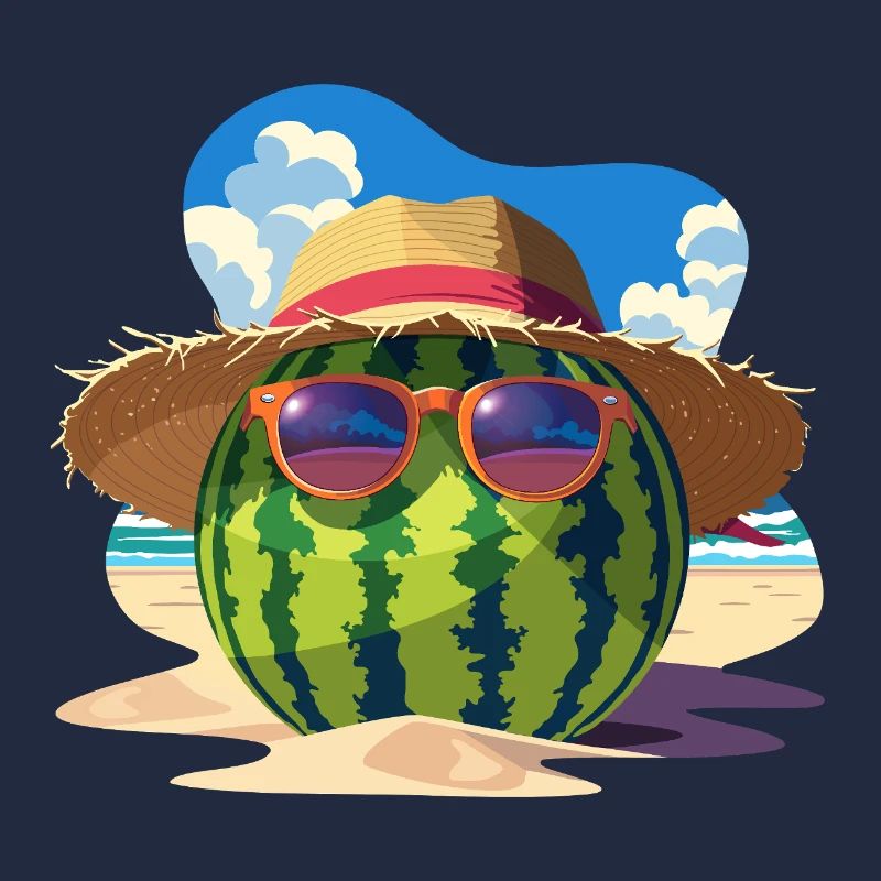 Pastèque été cool douceur sur la plage