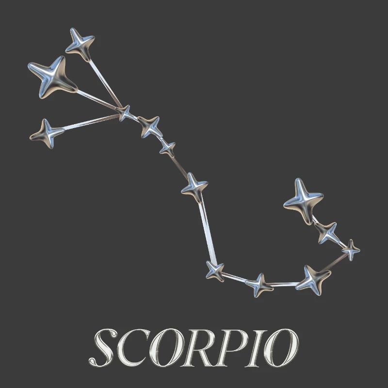Scorpio Sternbild – Silberne Minimal-Konstellation