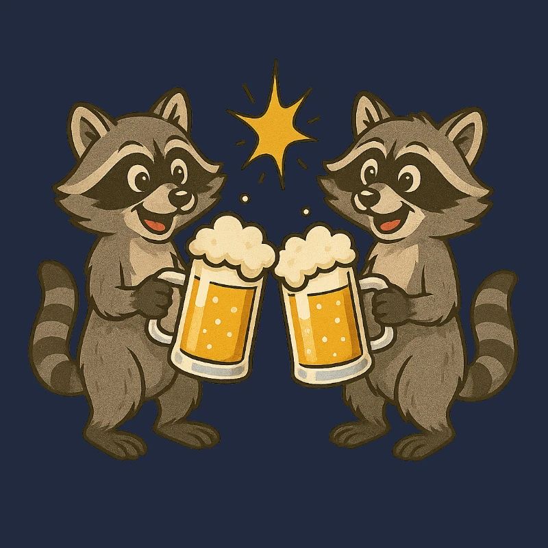 Racoon Trinkfreude Motiv