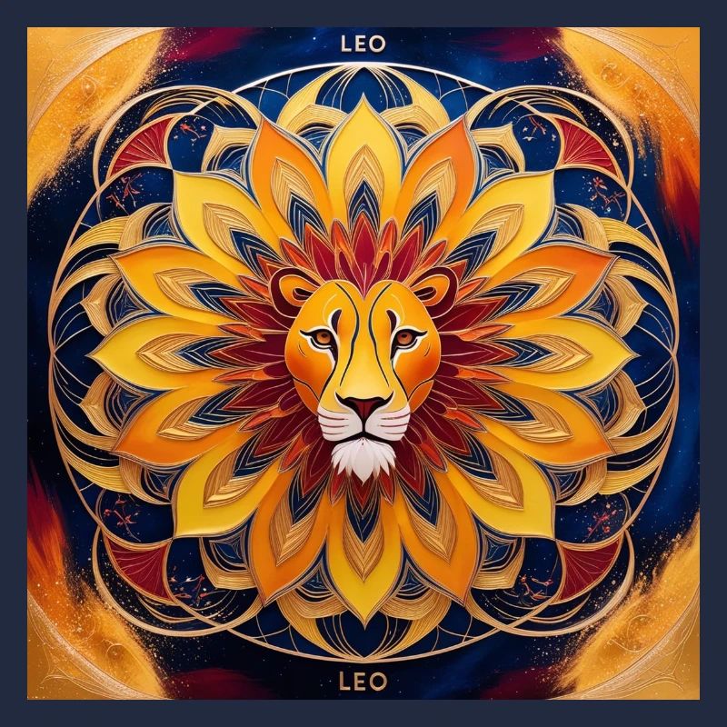 Sonnenlöwe Mandala Design