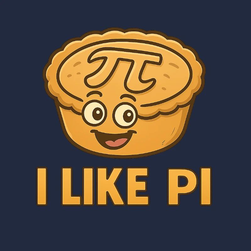 Pi cake with funny face