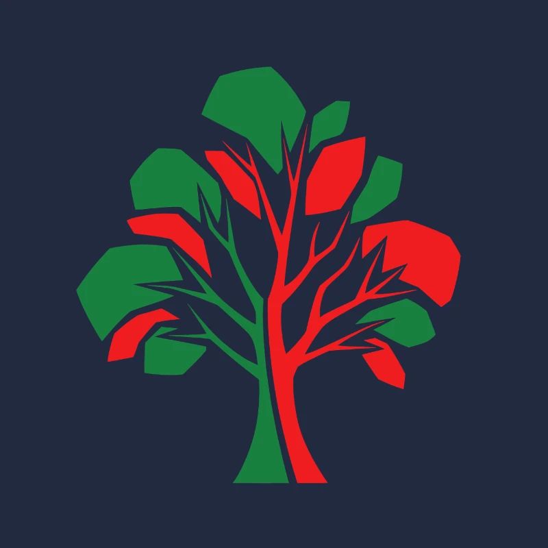 Abstrakter Baum – Herbstverbindung
