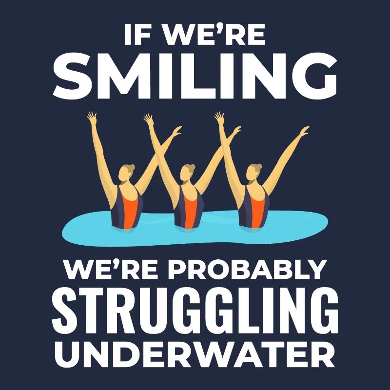 Underwater Struggle Swim Group Synchronized Swim