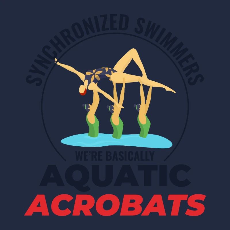 Wasserakrobaten Synchronschwimmen Humor