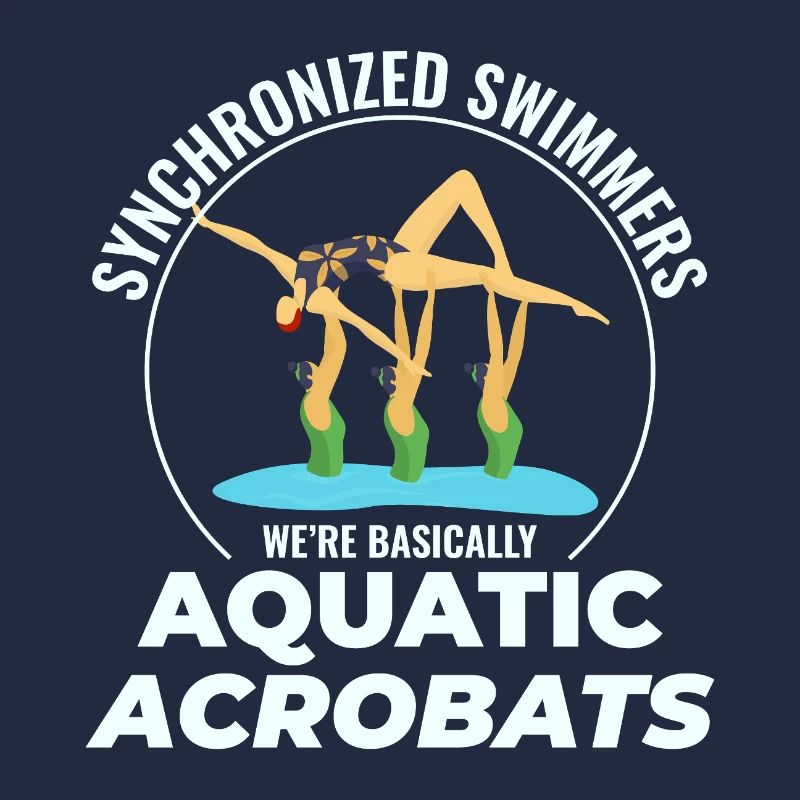 Wasserakrobaten Synchronschwimmen Humor