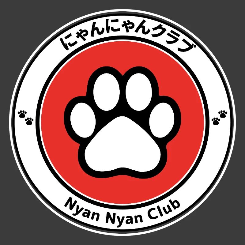 Conception de logo Nyan patte de chat mignon