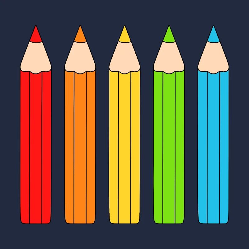 Lebendiges Farbstift-Array-Design