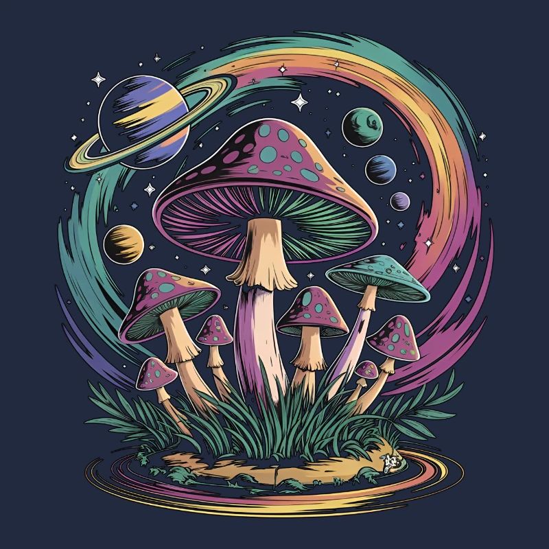 Fantaisie psychédélique de champignon de l’espace