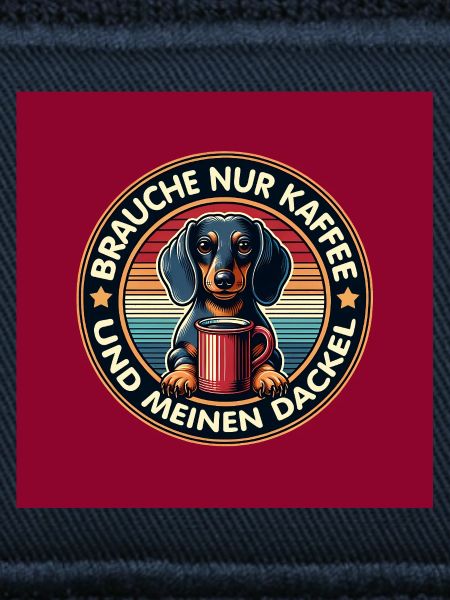 Hunde-Design Dackel mit Kaffeetasse