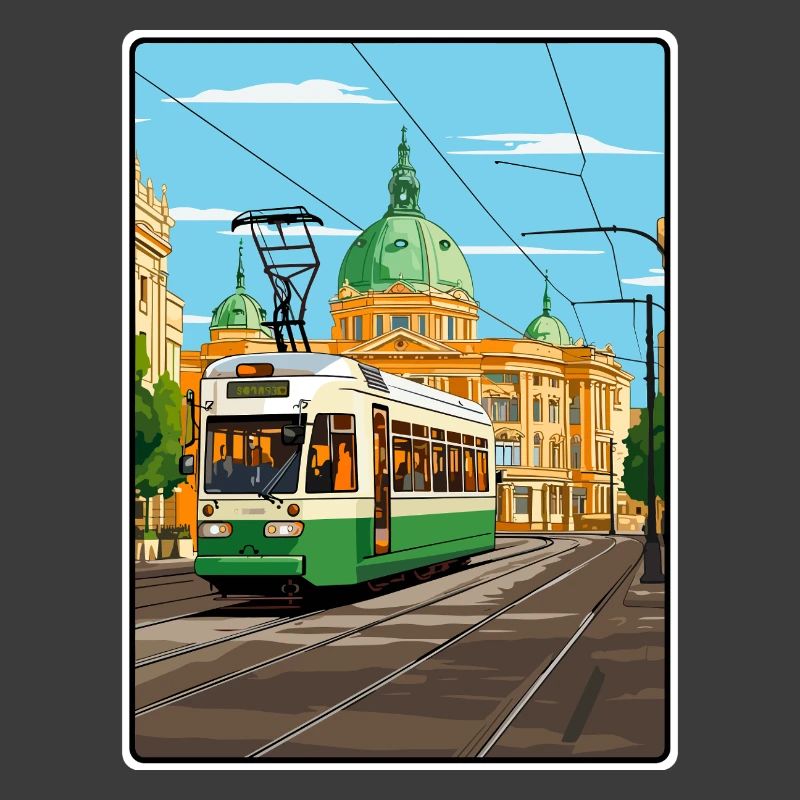 Sofia Bulgaria Historic Tramway Elegant Cityscape