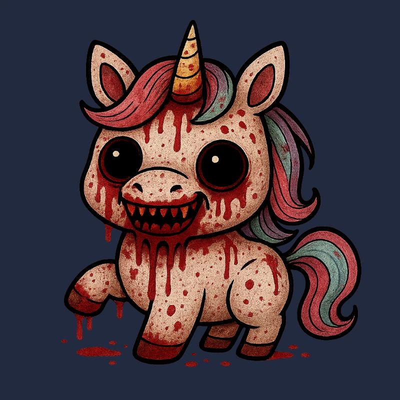 Blutiges Horror-Einhorn