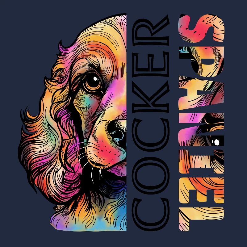 Farbenfroher Cocker Spaniel