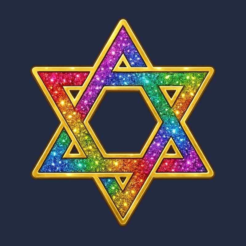 Décor coloré en forme d'étoile de David