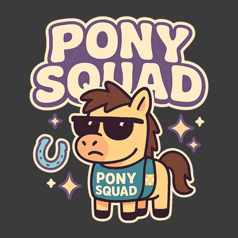 Conception de dessin animé Pony Squad