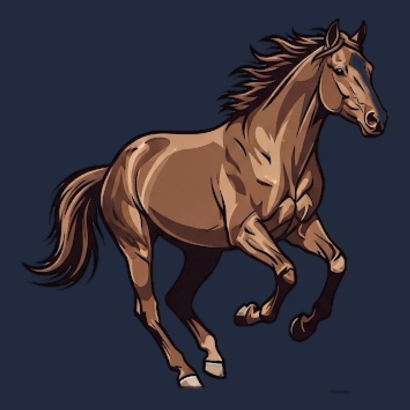 Eleganter Galoppender Wildpferd