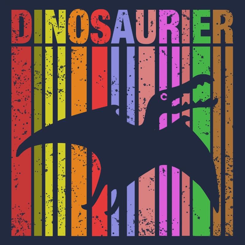 Bunter Dinosaurier Schriftzug