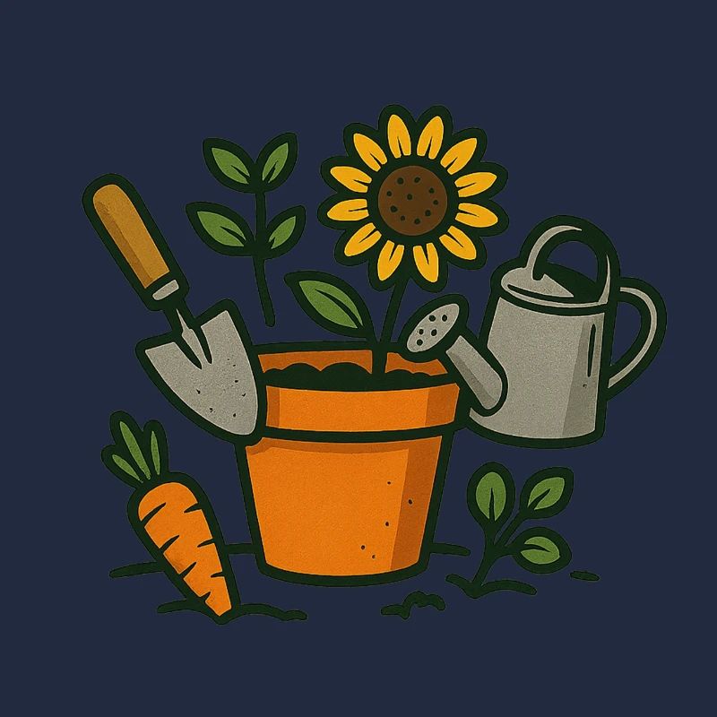 Blühender Garten mit Sonnenblume