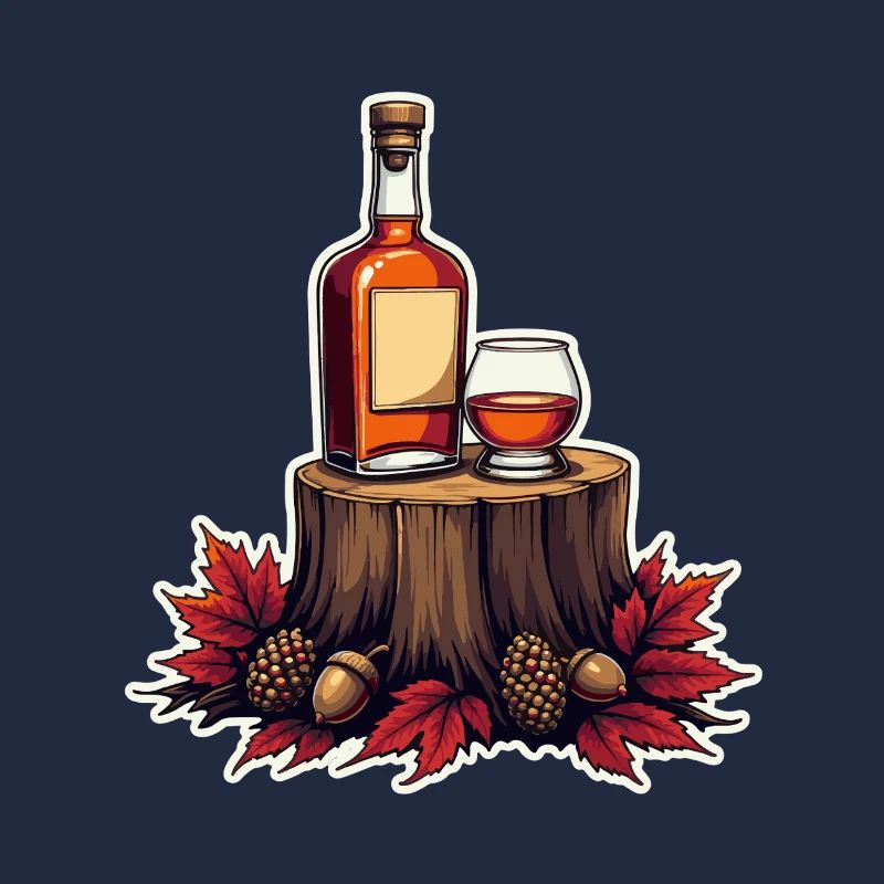 Herbstwhisky auf Stump