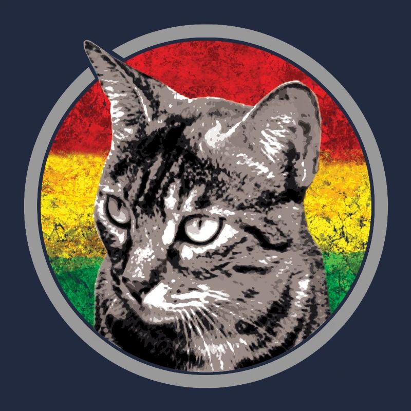 Katze mit Flagge Hintergrunde