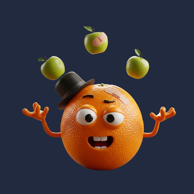 Verspieltes Orange