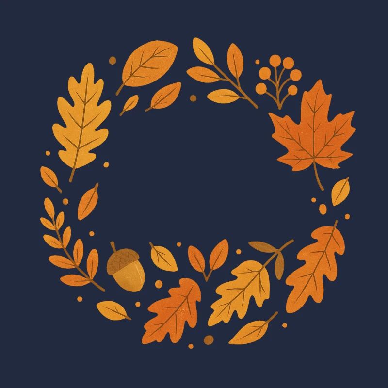 Conception de couronne de feuillage d’automne