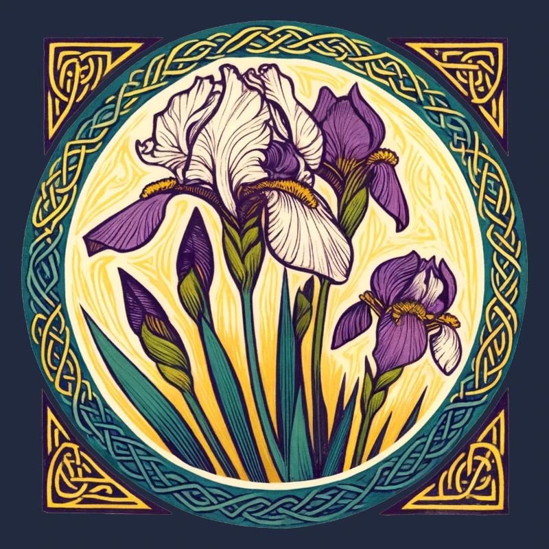 Kompliziertes irisches Iris-keltisches Kunstwerk